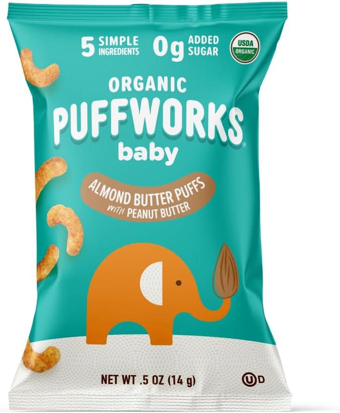 Puffworks Baby Organic Almond Butter Puffs - Image 1